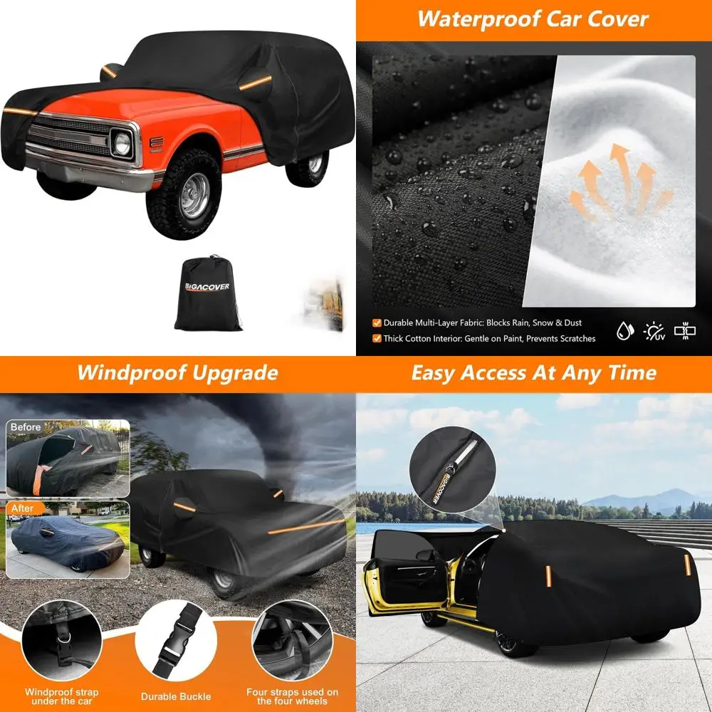 

Heavy-Duty Waterproof 210D Oxford & Cotton Car Cover for 1969-1991 Chevrolet K5 Blazer/GMC Jimmy - All Weather Protection with Z