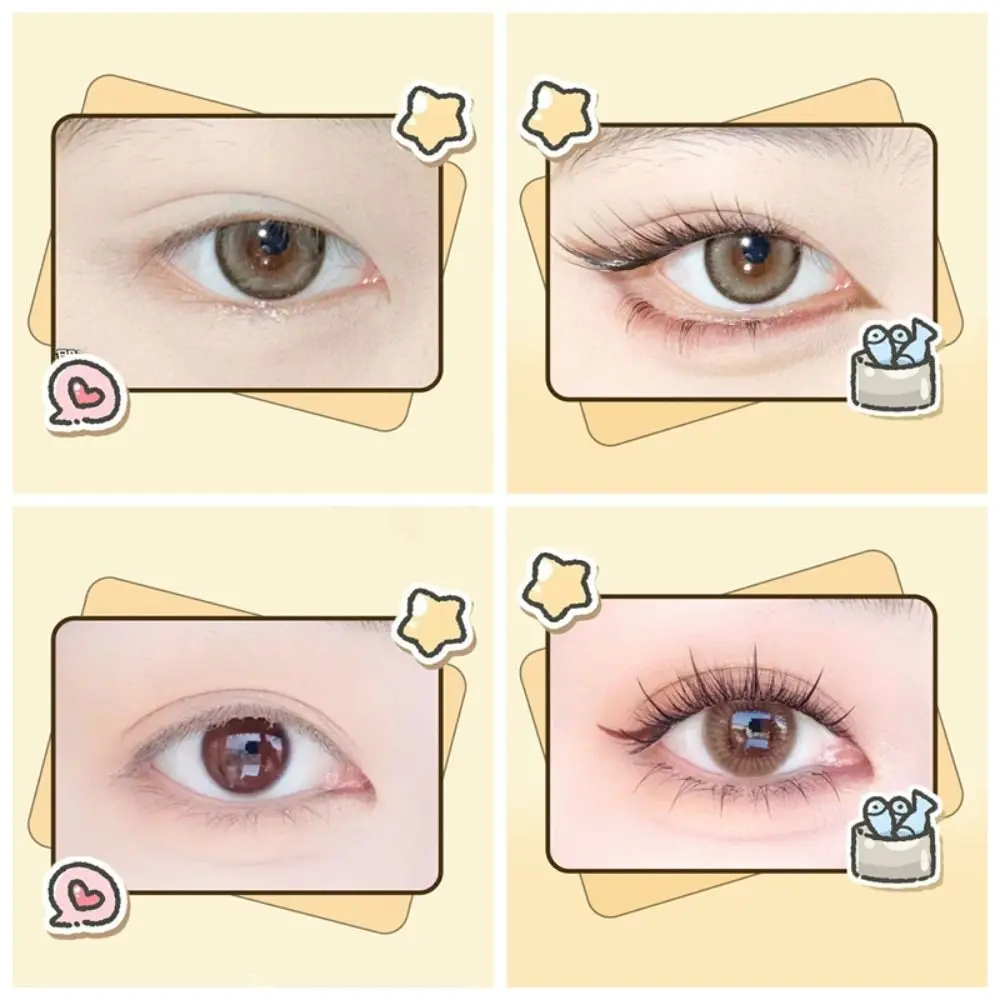 ふわふわフェイククラスターまつげ DIY メイクアップツール自己粘着まつげクラスター再利用可能な長期的な接着剤つけまつげ美容