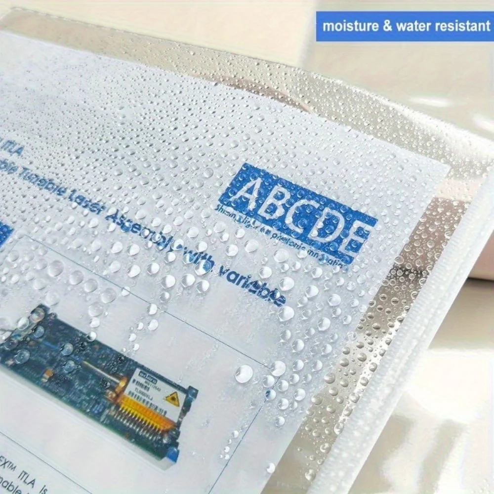 30 szt. Kopert z PVC z zamkiem błyskawicznym w formacie A4/Letter - Przezroczyste teczki na dokumenty wielokrotnego użytku z kieszeniami na etykiety, torby do przechowywania do biura