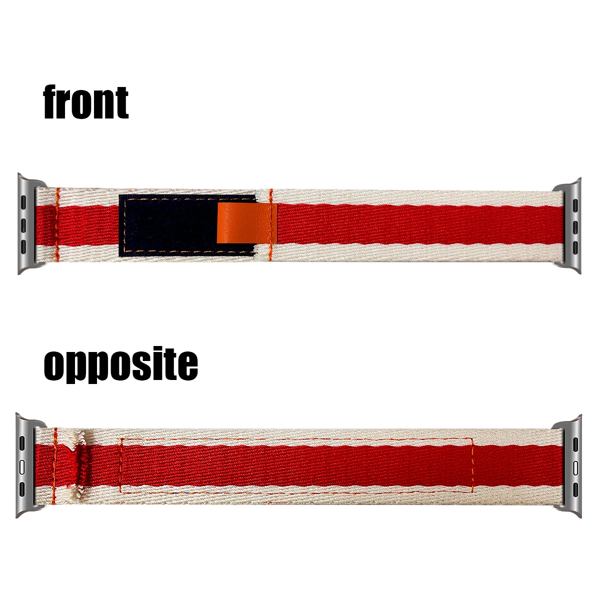 حزام من القماش لساعة أبل باند ، سوار ساعة بألوان مزدوجة ، سلسلة iWatch Ultra SE 1 2 3 4 5 6 7 8 9 ، 38: 50 ، 41: 41: 42: 44 ‏ 45 ، ‏ 49