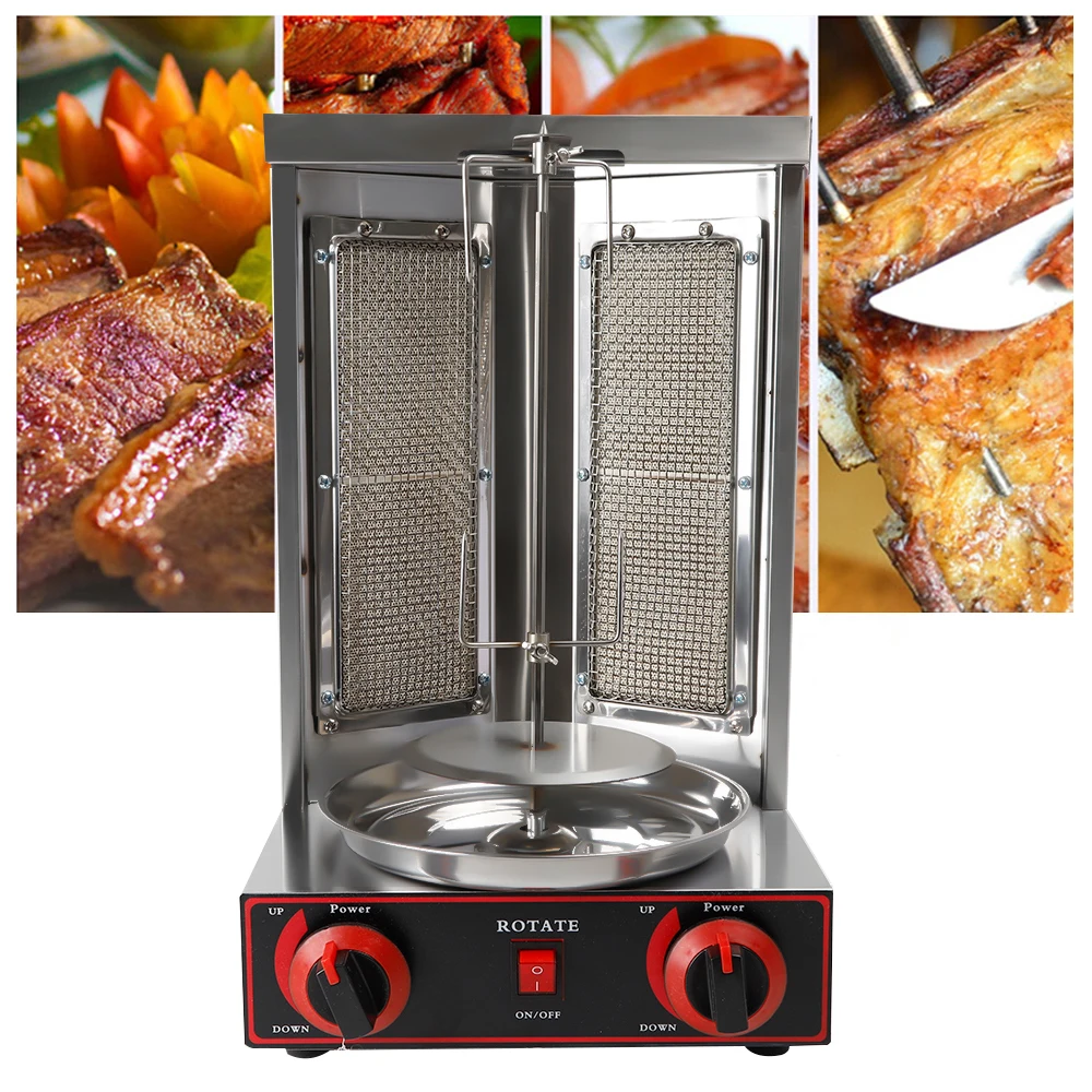 3KW Barbecue Grill Machine Diy Tool Gas Vertical Broiler Shawarma Machine for Bakeries and Western Food Restaurants