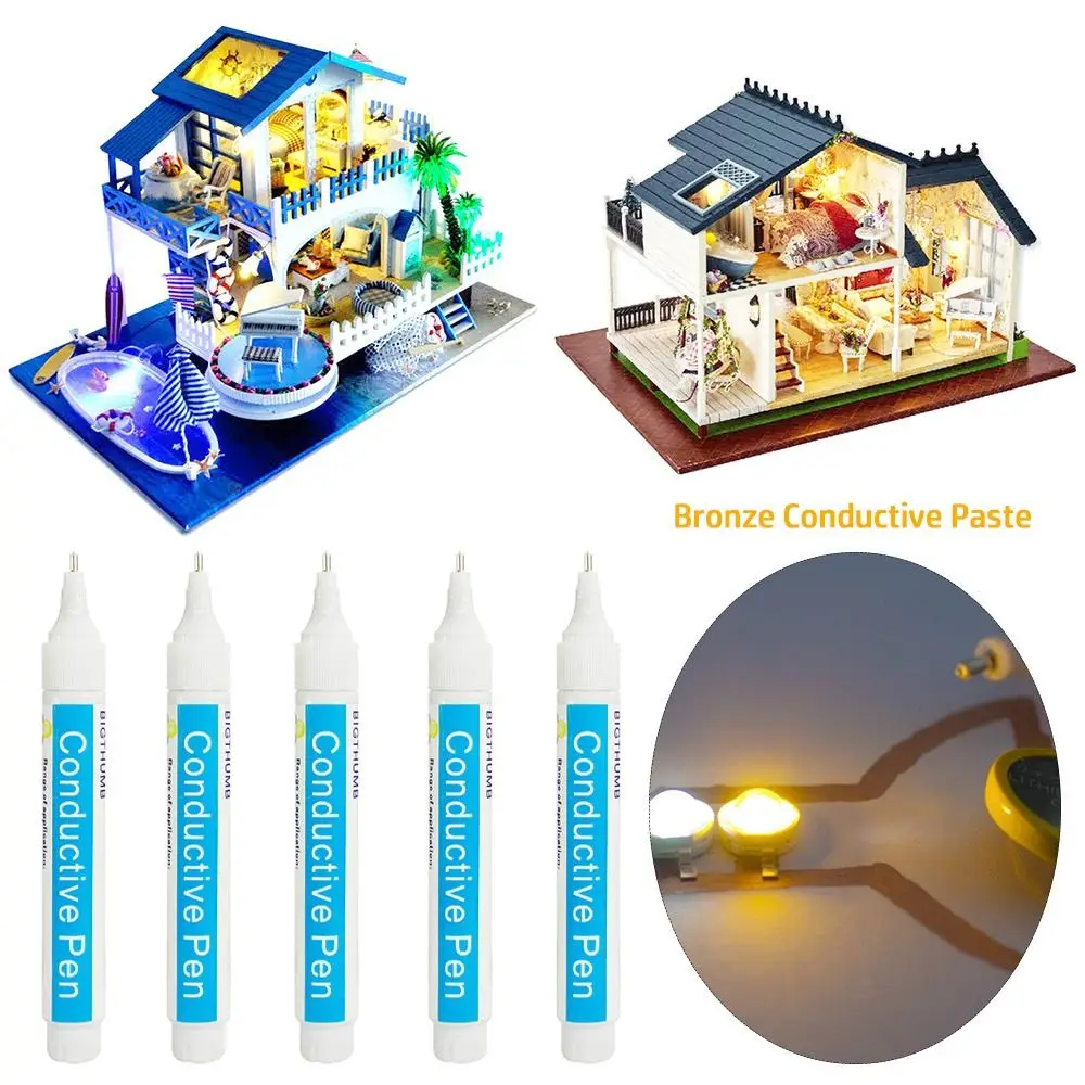 Quick-drying Conductive Paint Pen 3g DIY PCB Bronze Conductive Paste Electrically Conductive Paint