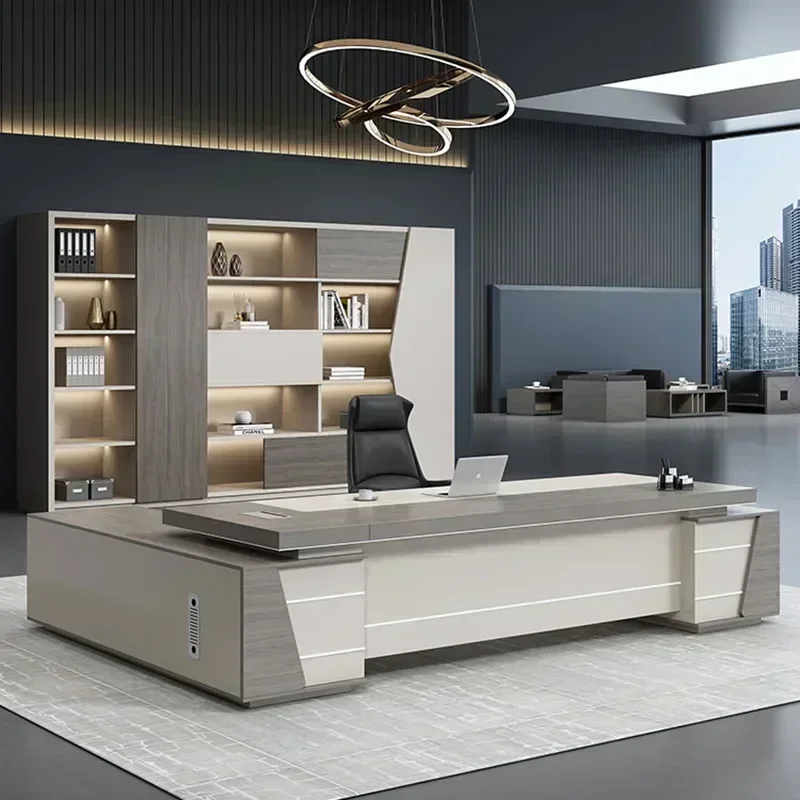 Office Computer Furniture Desk Corner Bureaux Table Room Shelves Desks Tables Work Economic Computer Auxiliary Design Modern