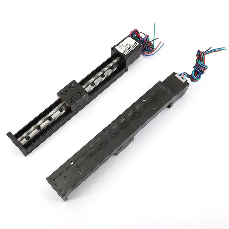 Stroke 250mm 300mm Nema11 Stepper Motor T-type Screw Precision Guide Rail  XYZ Axis CNC Linear Stage Transport Guide Platform