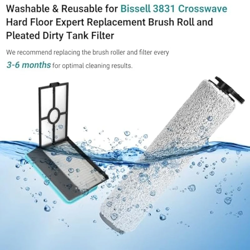 Spazzole e filtri di ricambio per Bissell Crosswave Hard Floor Expert Vacuum 3831 HF2 3845 parti di ricambio
