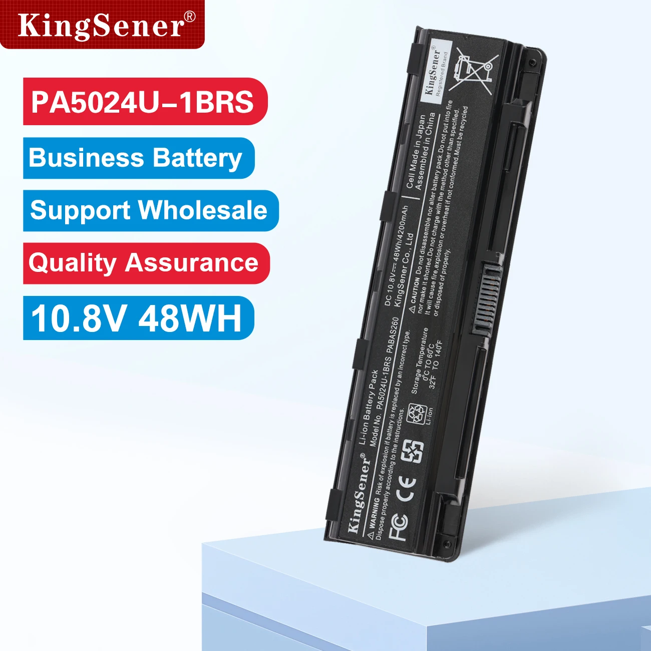 

Аккумулятор KingSener PA5024U для ноутбука Toshiba Satellite C800 C850 C870 L800 L830 L840 L850 L870 PA5025U PA5024U-1BRS PABAS260