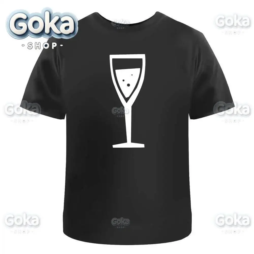 Wine Glass Graphic T Shirts Mens Clothing New in Tops & Tees Cotton Women Printed T-shirt Y2K Clothes Cute Funny Tshirt