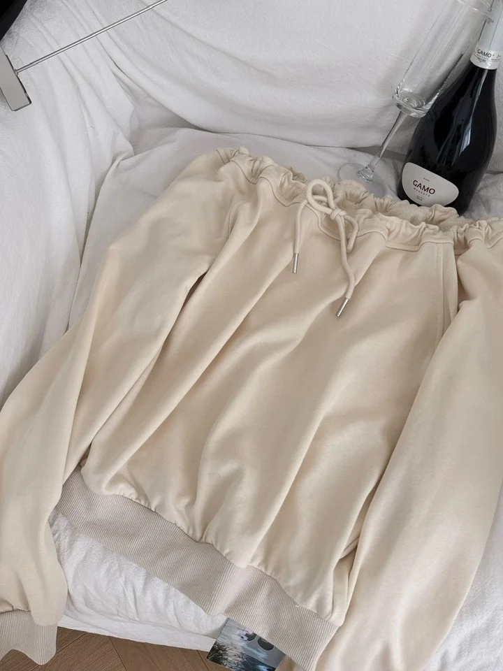 Suda Hoada con Cordón para Mujer, Sin Mangas, Manga Larga, Estilo Deado, Hombros Descubiertos, Estilo Otoñal, Nuevo, ...