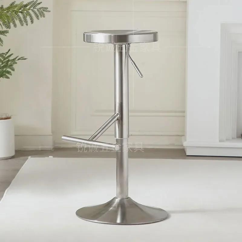 

Industrial Style Bar Stools Stainless Steel Metal Bar Chairs Comfortable Sitting Counter Stools Coffee Shop High Chairs
