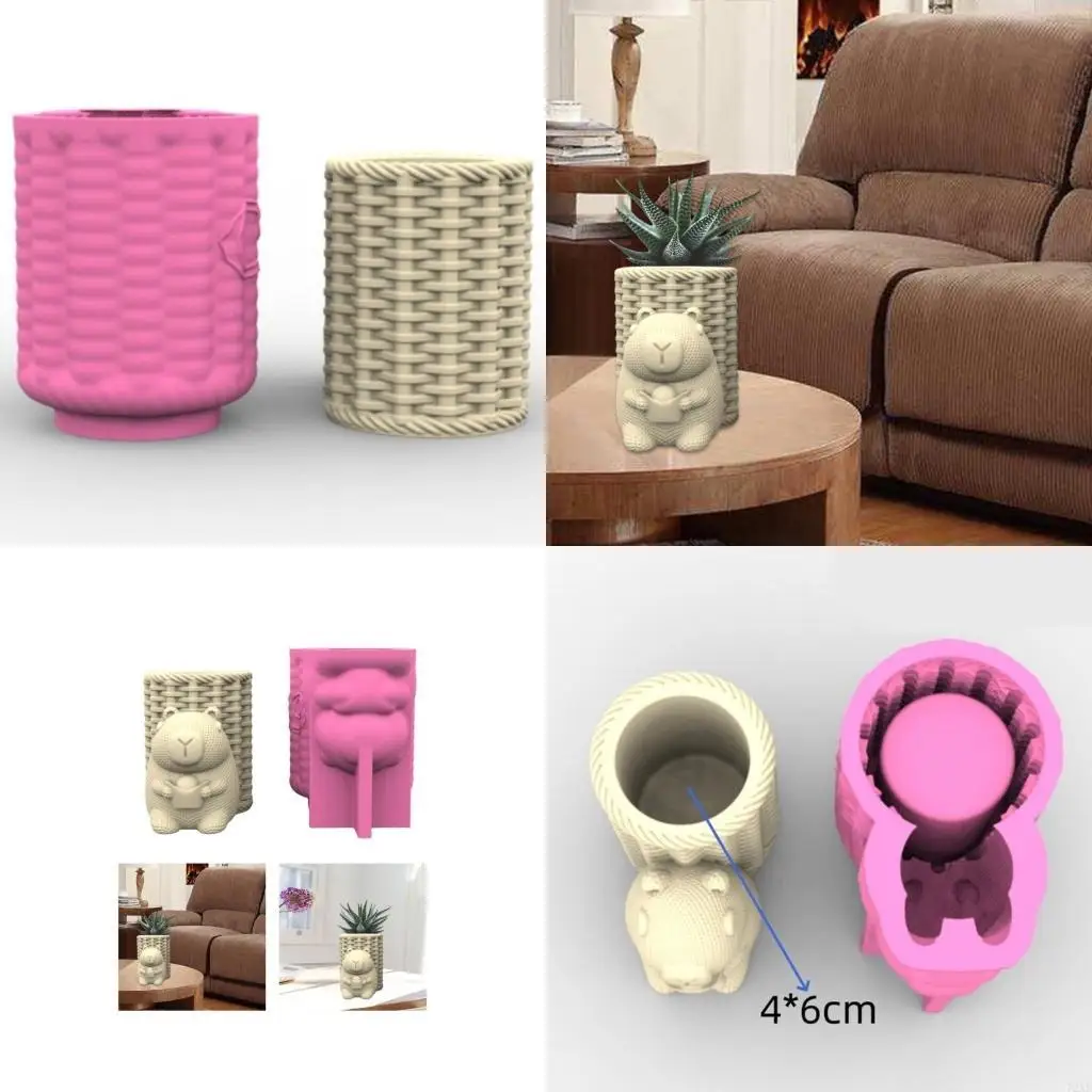

72xe Creative Silicone Flanter Плесень капибара.