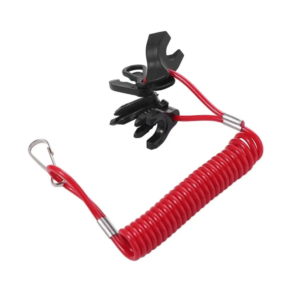 TPU Boat Kill Lanyard Quick Pull Shutoff Breakaway Structure Outboard Safety Rope Elastic Braided Rope Nylon Material