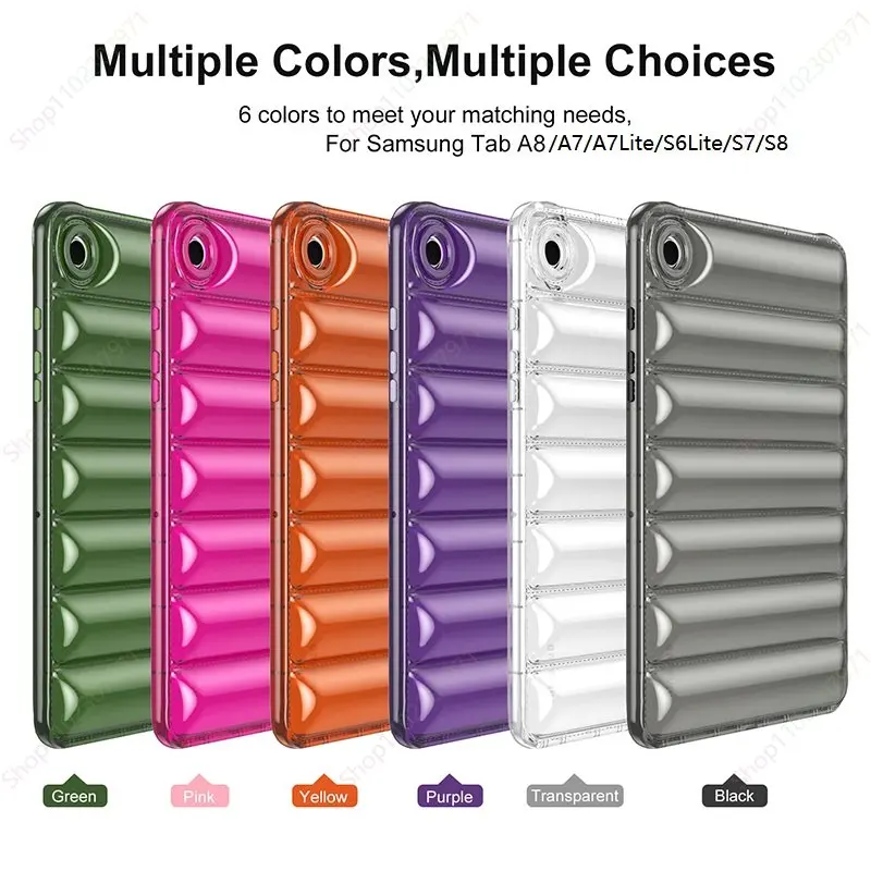 Case for Samsung Galaxy Tab A8 10.5 SM-X200 X205 X207 Tab A7 10.4 Down Puffer Tablet Case Ultra Light Protective Cover P610 P615