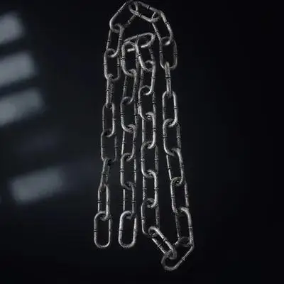 

1pc Halloween Simulation Prop Fetter Plastic Barrier Halloween Decorative Chain Party Costume Prop Chain For Haunted