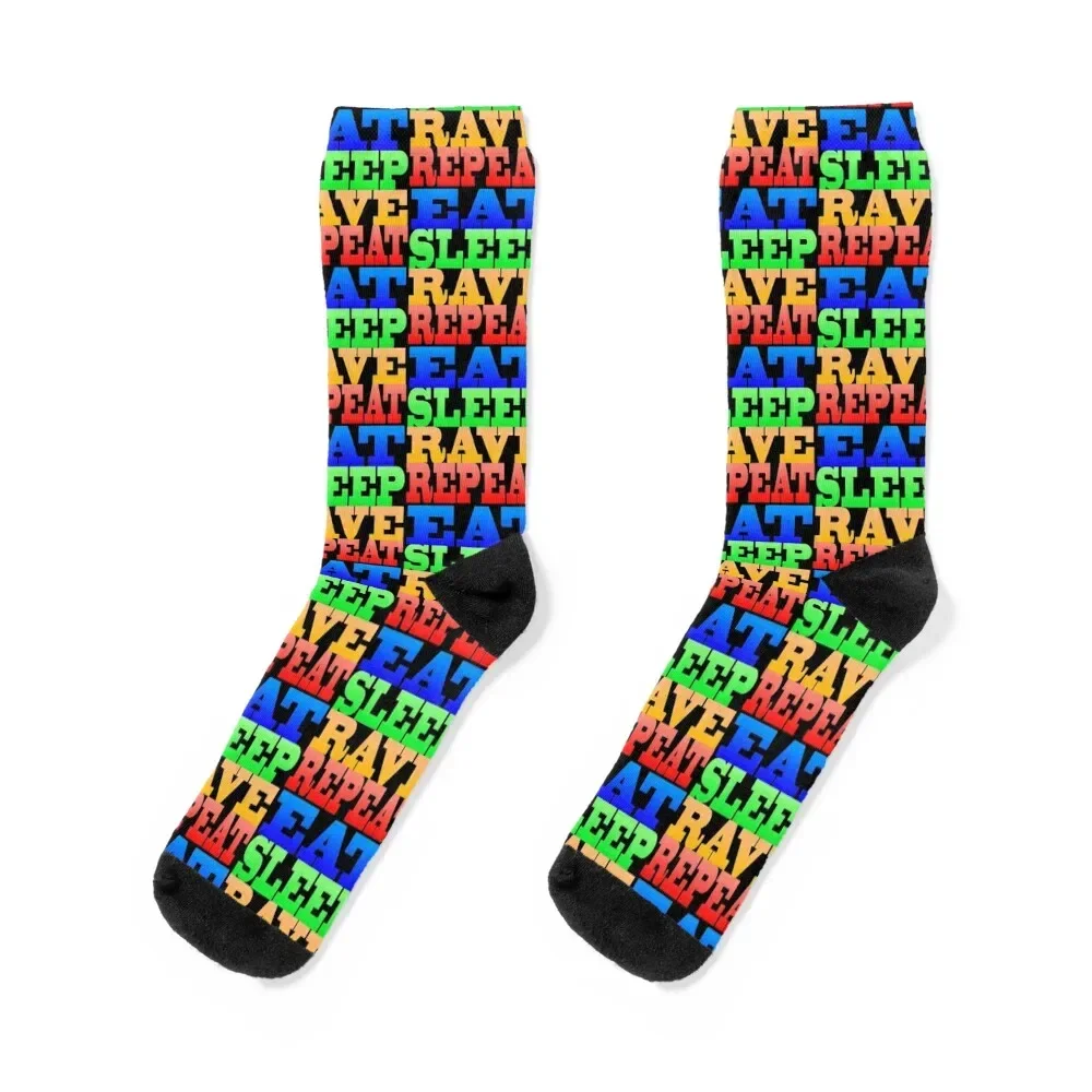 

EAT SLEEP RAVE REPEAT! Socks new year cycling Argentina shoes Socks Female Men's