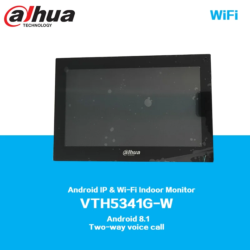 Dahua-vth5341g-w wifi video intercomunicadores, android 8.1, 10 polegadas, monitor interno digital, cartão micro sd, alarme de vigilância