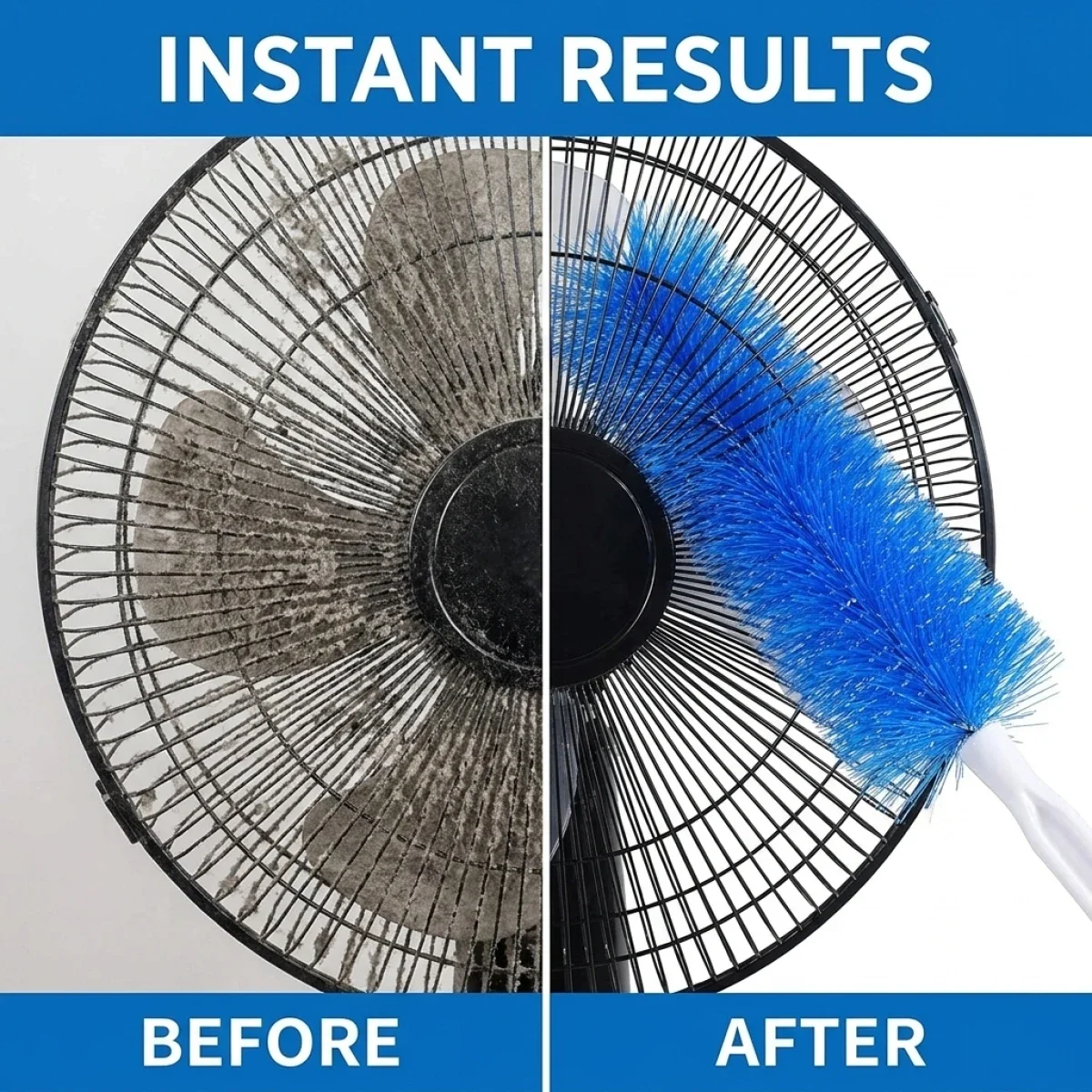 Ceiling Fan Cleaning Brush Dust Remover, Long Handle Soft Bristle Duster Tool for Air Vent Household Cleaning Fan Brush