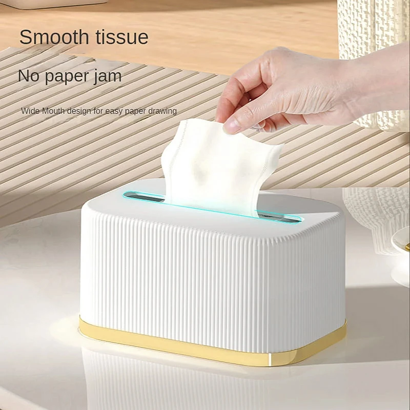 Square Plastic Tissue Box Holder Decorative Tissue Cover Modern Cube Facial Tissue Dispenser Living Room Bedroom Office