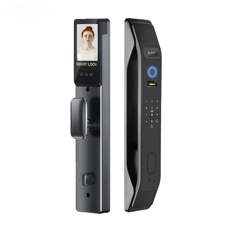 Smart Door Lock 3D Facial Recognition Wifi Enabled Remote Access Anti Break in Alarm Home Security Easy Setup