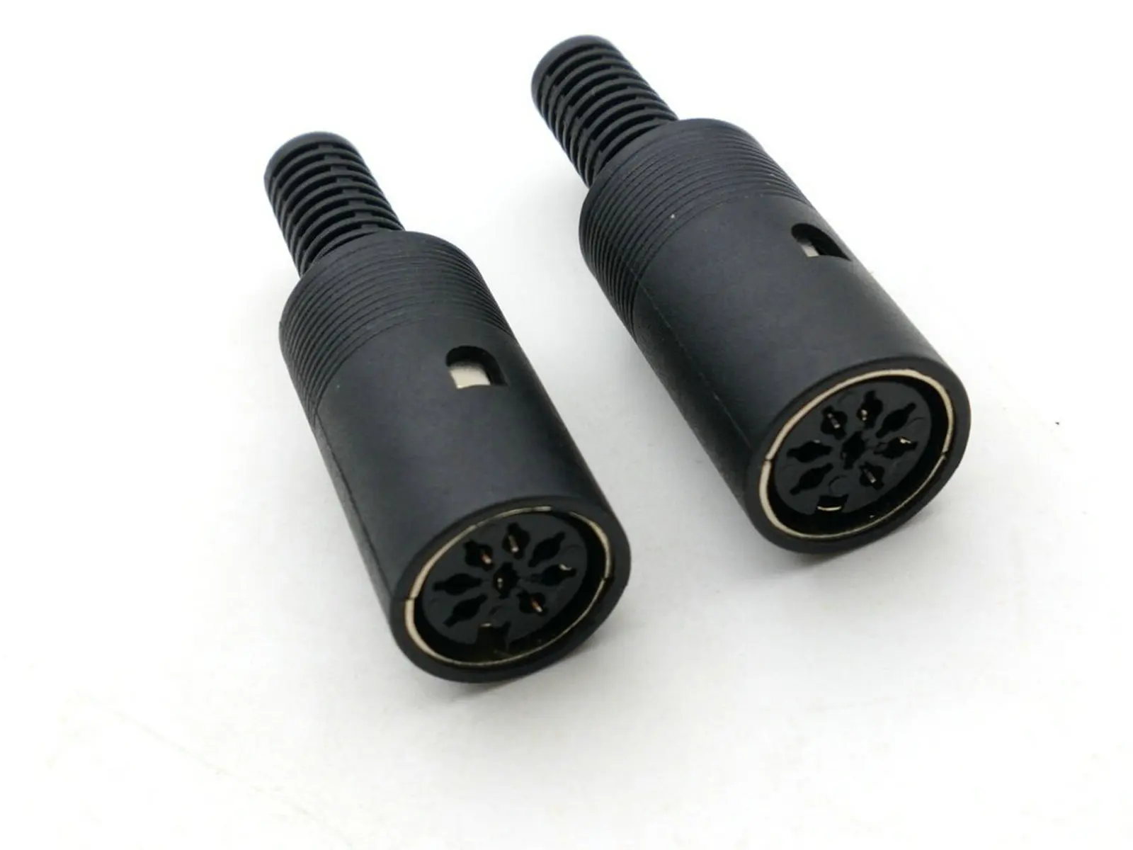 50pcs 8Pin DIN Female Connector with black Plastic Handle