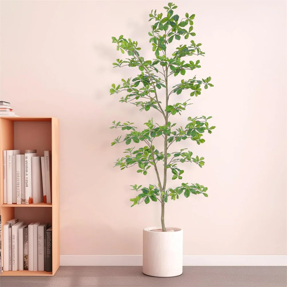 

Fake Schefflera Tree Artificial Schefflera Tree Indoor With Natural Trunk And Realistic Leaves For Home Office Living Room Decor