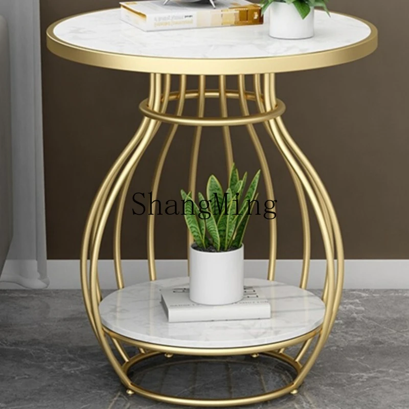 

FG light luxury modern rock slab edge few small coffee table balcony living room household small apartment simpletea table