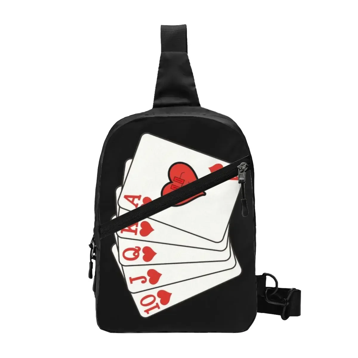 Ace Of Spades Crossbody Sling Backpack Men Custom Poker Players Card Game Shoulder Chest Bag for Cycling Camping Daypack