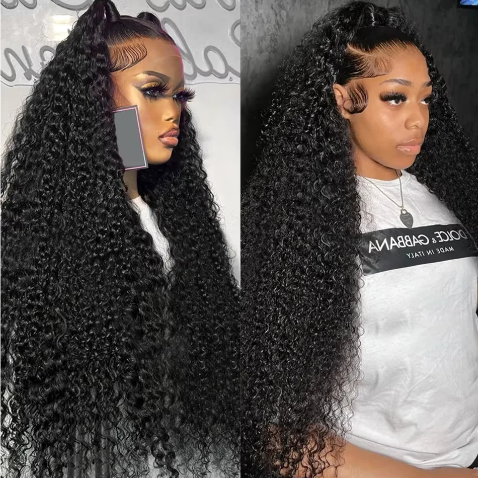 Parrucca frontale in pizzo 13x4 HD per capelli umani 300% ad alta densità onda profonda parrucche