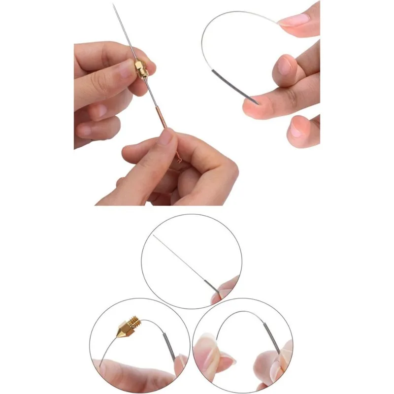 A13E-3D Printer Nozzle Cleaning Kit 32PCS- 30PCS Nozzle Cleaner Includes 0.15Mm/0.25Mm/0.35Mm/0.4Mm/0.5Mm Clean Needles& Tweezer