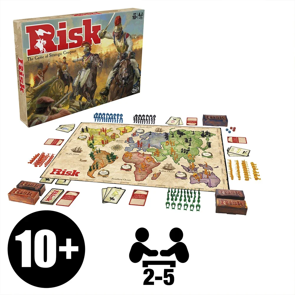 Risk - Game of Strategic Conquest - 2 to 5 Players - Family Board Games - Ages 1