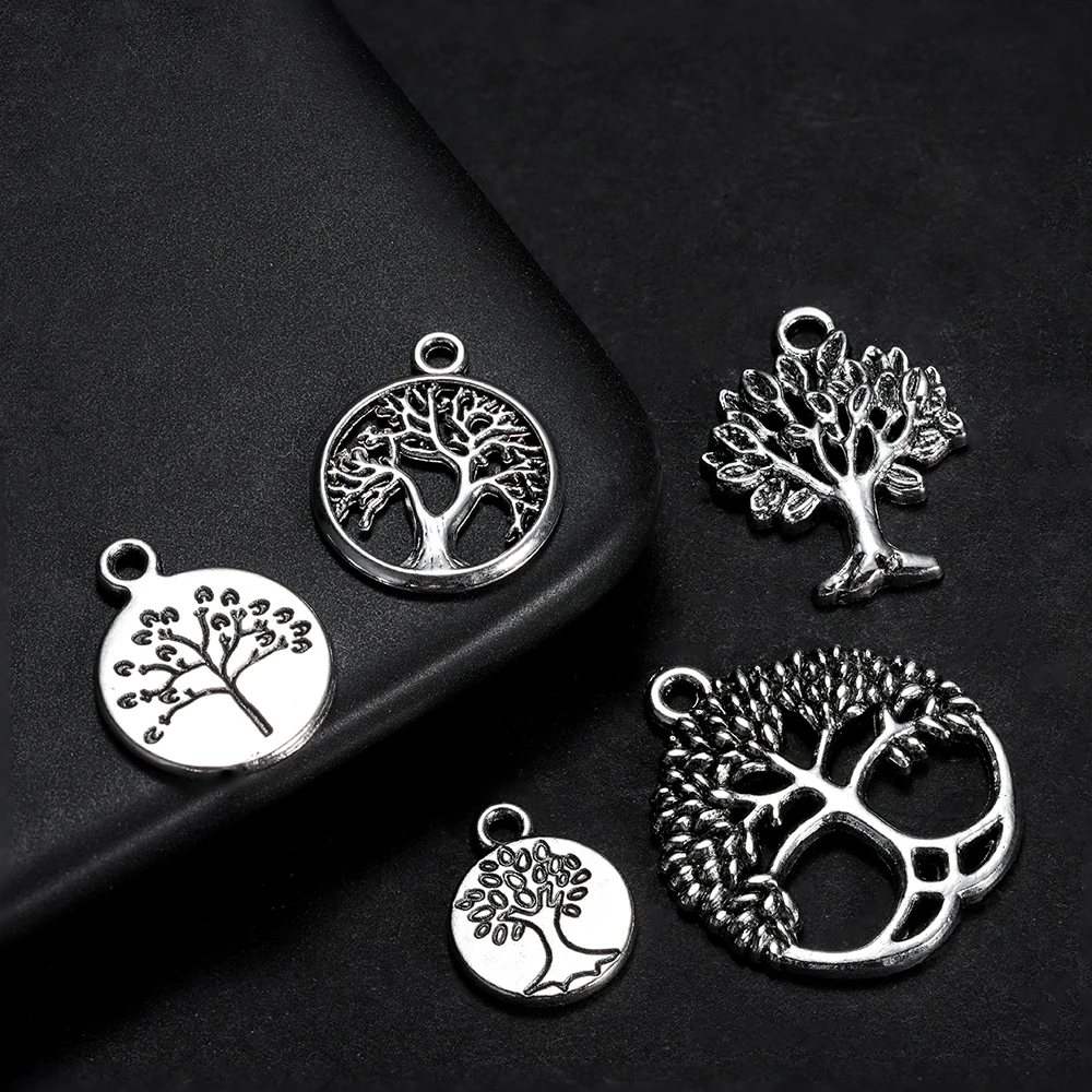 10-20Pcs/lot Mixed Style Plant Pendant Tree of Life Charms For Jewelry Making Bracelet Necklace DIY Handmade Accessories image 6
