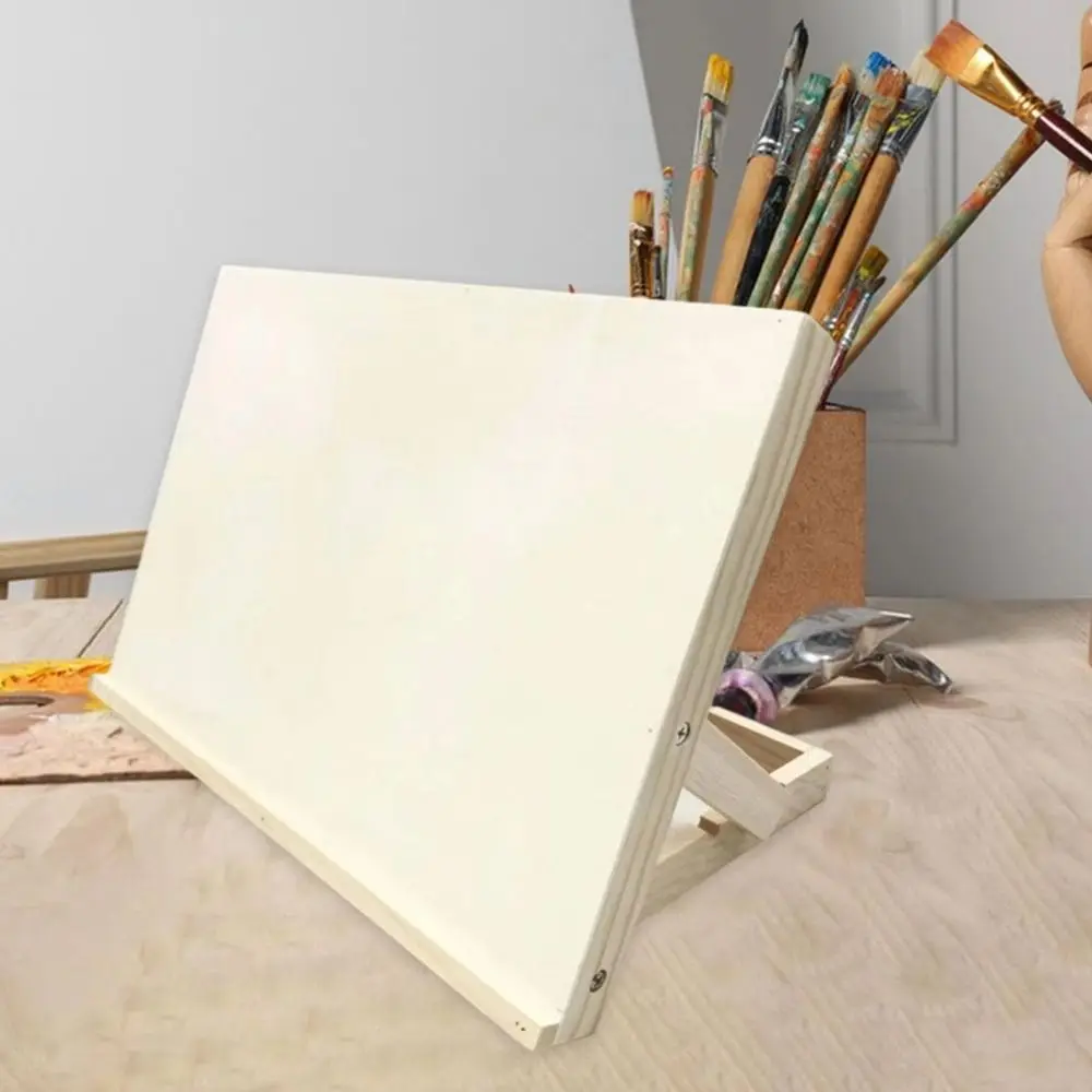 

Multifunctional Wooden Table Easel Portable Adjustable Angle Painting Holder Foldable Solid Wood Sketching Board