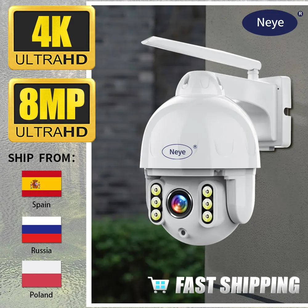 Neye Outdoor Wireless IP Camera 8MP 4K HD 5X Digital Zoom High-Speed Pan Tilt Camera CCTV Video Security Monitoring