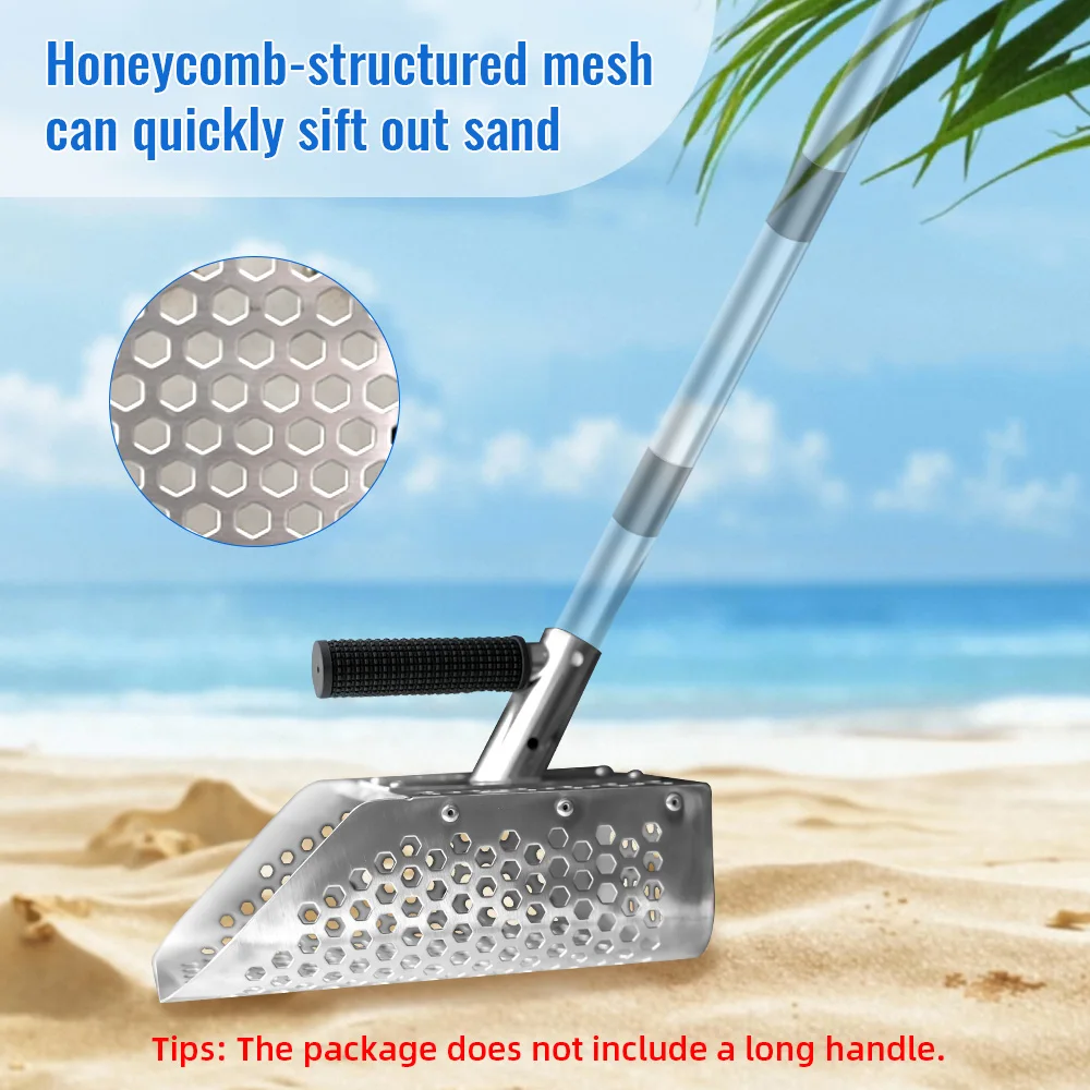 

Hot Sell New Beach Sand Scoop Shovel Metal Detector Sand Scoops Treasure Detecting Metal Detector Hunting Stainless Steel Tool