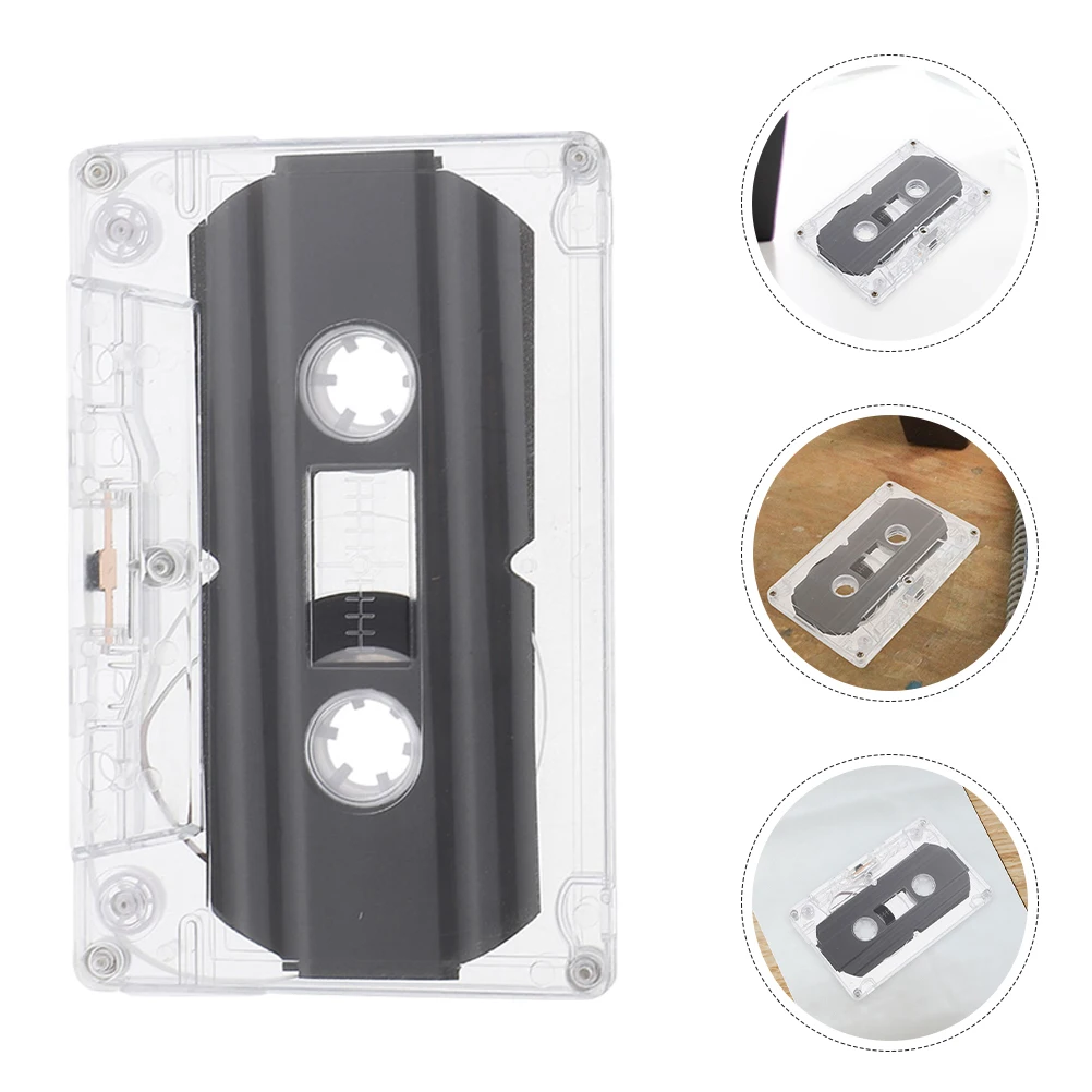 4 Pcs Audio Tape Cassette Magnetic Blank Tapes Ornaments for Recording Material