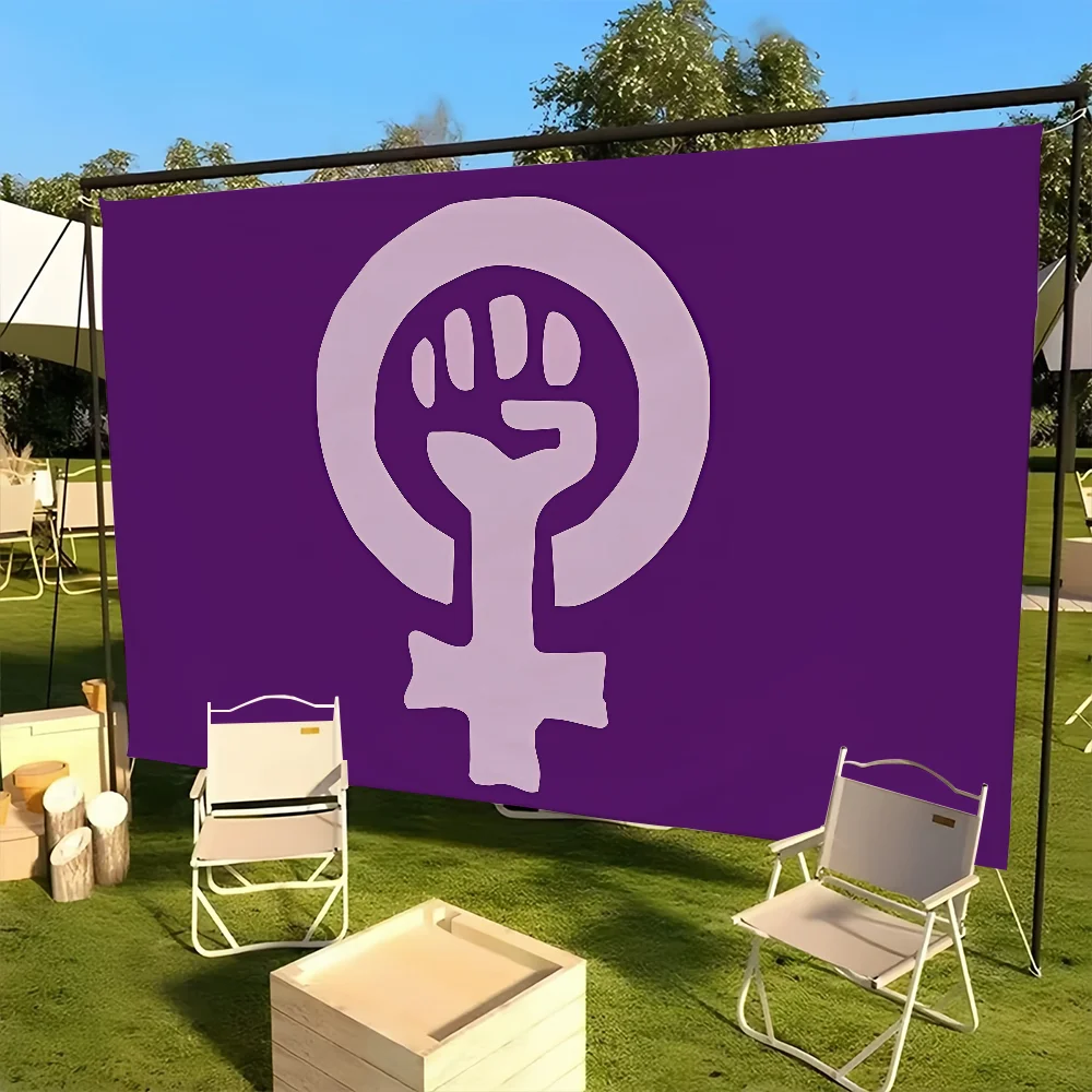 F-النسوية F-النسوية العلم للتخييم في الهواء الطلق بار نزهة حفلة ديكور المنزل الحلي راية