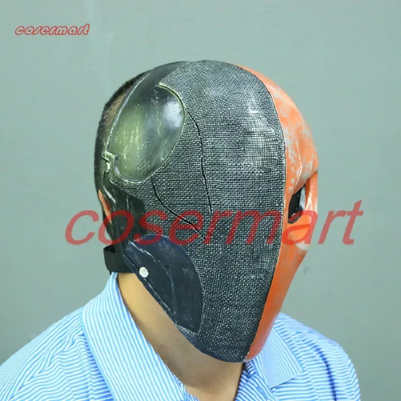 Versión casco naranja Arkham Deathstroke máscara accesorios de Cosplay uso de Halloween