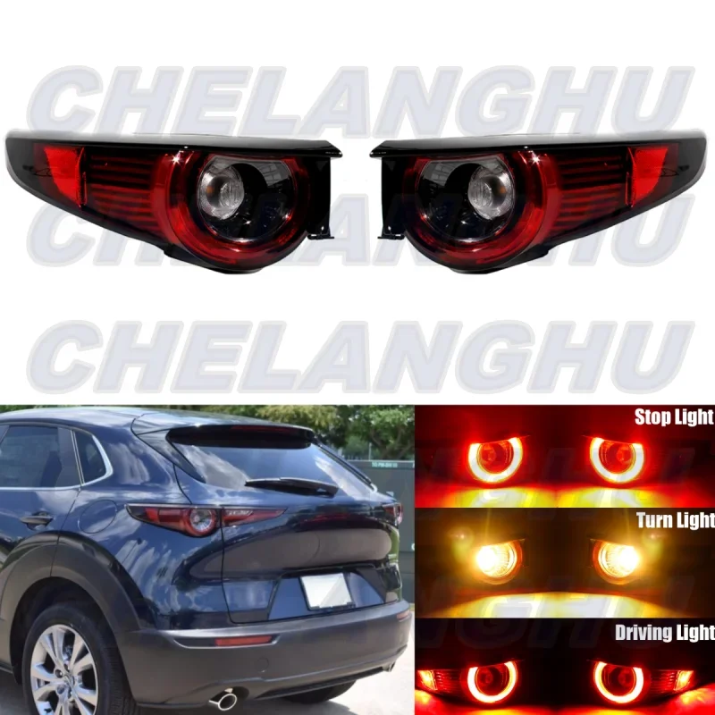 Pair Outer Side Tail Light Rear Lamp With LED Bulbs DGH951160 DGH951150 For Mazda CX-30 2020 2021 2022 2023