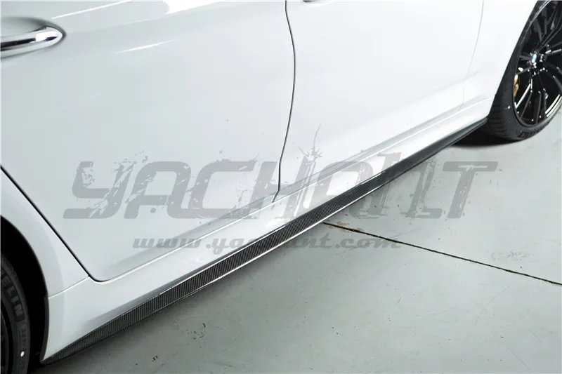 Trade Assurance Carbon Fiber Side Skirts Extension Fit For 2017-2019 F90 M5 & G30 G31 M-Sport MP Style Side Skirt Underboard