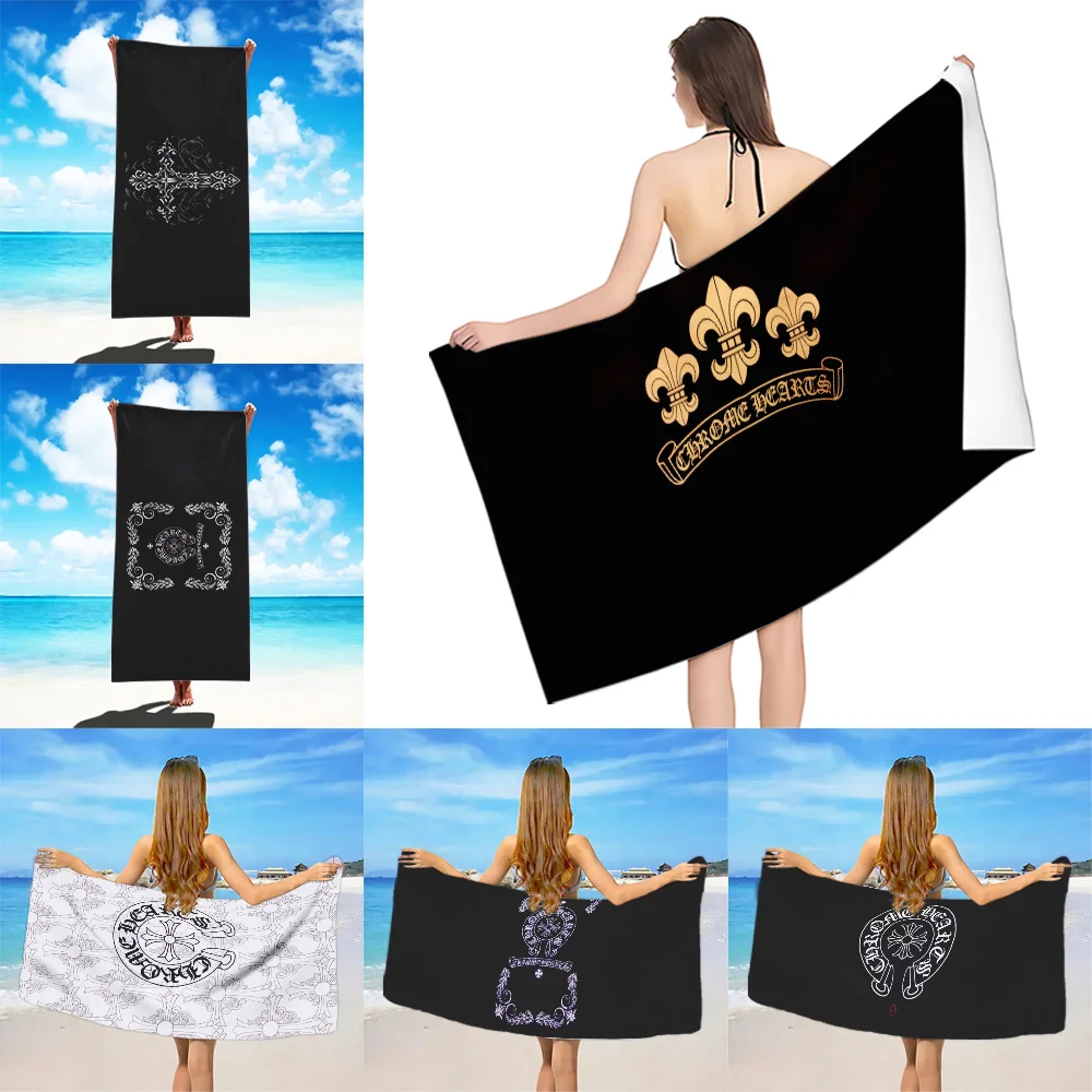 Beach Towel Microfiber Sand Free Quick Dry Soft Sandproof Pool Towels Gift for C-Chromeheart Women Travel Shower