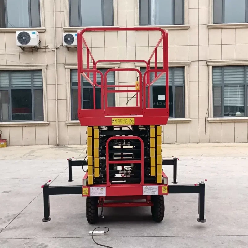 CE Certified Three-Point 500kg Aerial Skylift Electric Powered Mobile Scissor Lift Tables