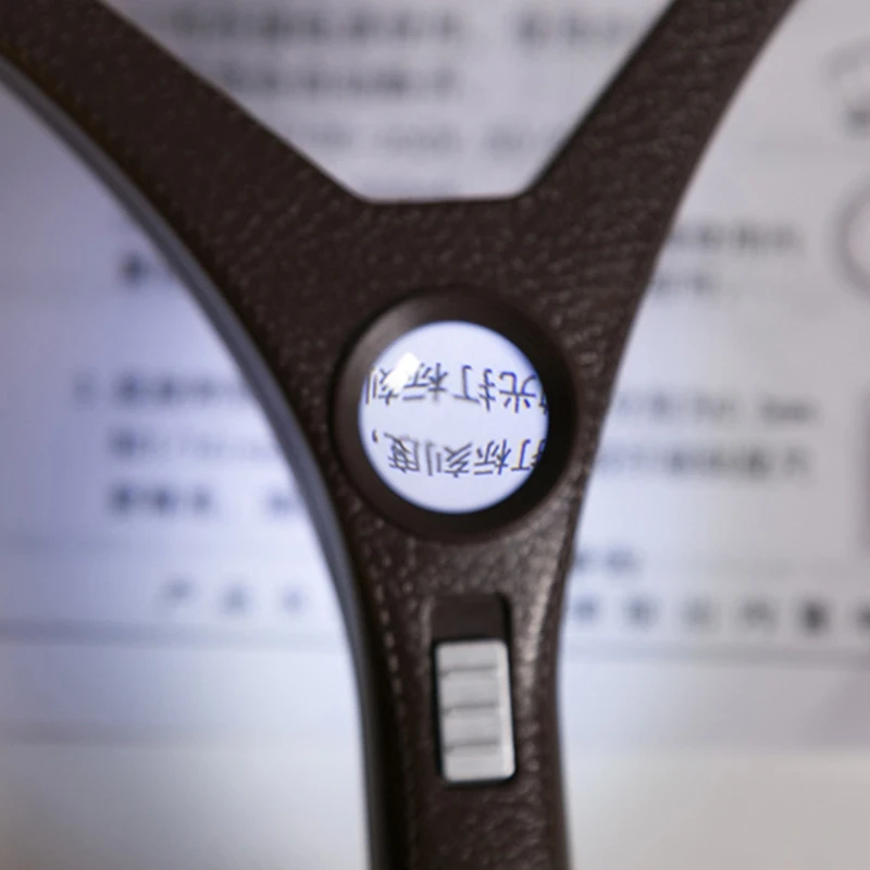 Glass with Light- LED Illuminated Magnifier- with 2.5X 25X High Magnification Lightweight Handhold