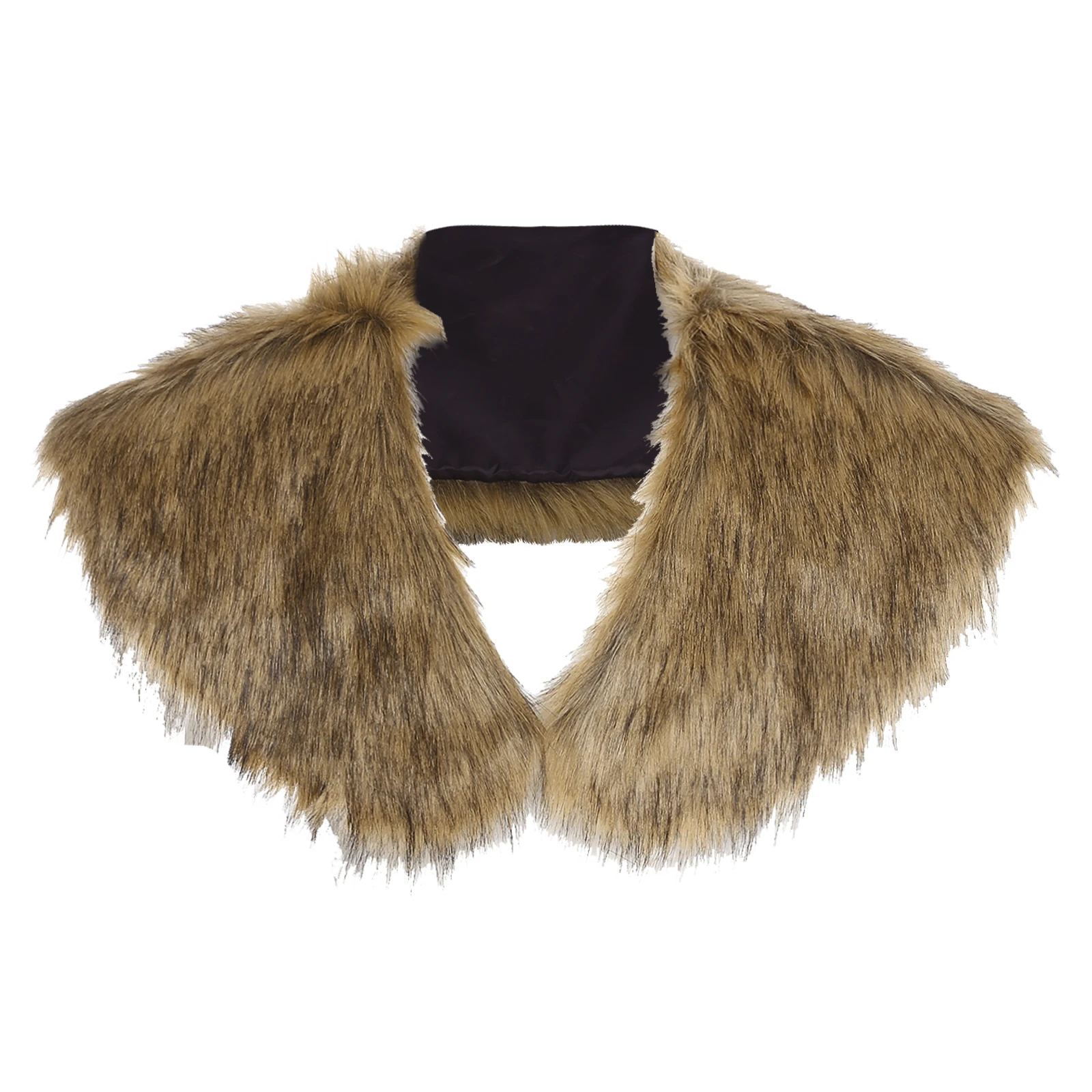 Accessorio per costume da uomo, cavaliere vichingo medievale, guerriero, scialli in pelliccia sintetica, collo a mantella, per feste di carnevale di Halloween, cosplay