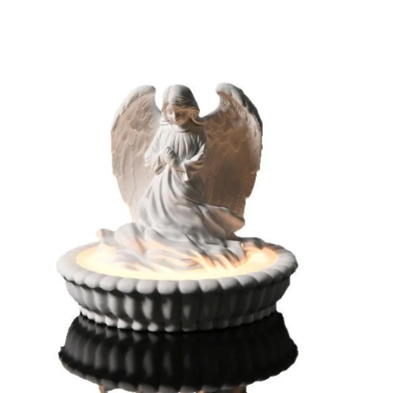 

Aromatherapy diffuser stone gypsum night light, bedside lamp, ambient light, angel aromatherapy lamp ornament