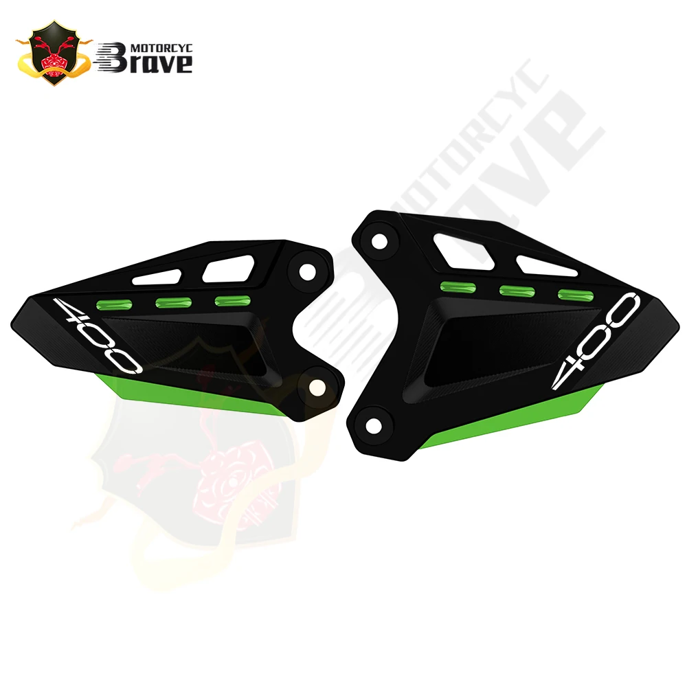 

Motorcycle CNC Aluminum Heel Guard Rearset Plate Foot Peg Protector For Z400 Z 400 z 400 2018-2021 2022 2023 2024
