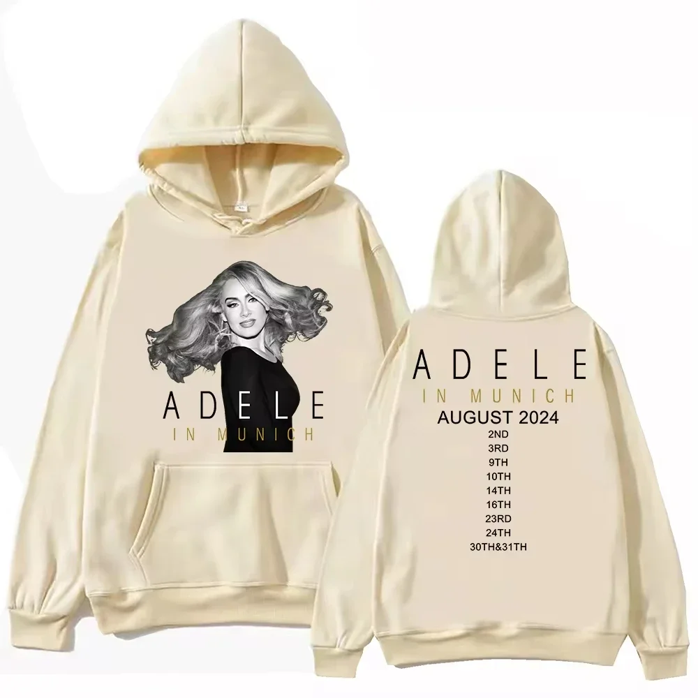 Adele Munich Tour 2024 Weekends with Adele Hoodie Pullover Tops Long Sleeve Sportswear Girls Clothing Casual Loose Sweatshirt