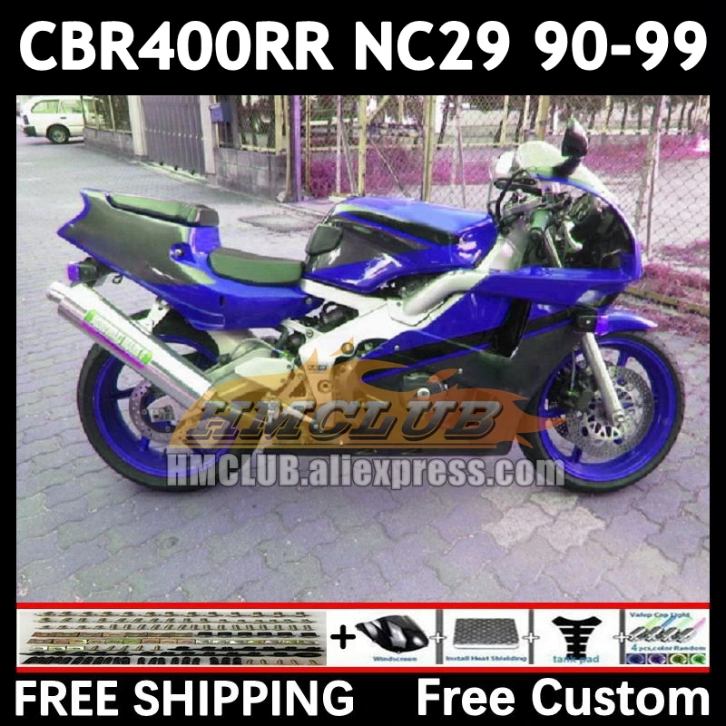 Bodywork For HONDA CBR400 CBR 400 RR 400RR 90 91 92 93 94 104No.154 CBR400RR blue white NC29 1995 1996 1997 1998 1999 Fairings