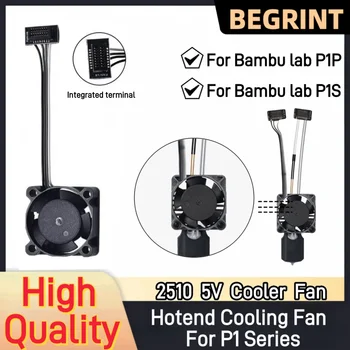 Bambu Lab P1 Serisi Hotend Soğutma Fanı 2510 Çift Bilyalı Rulman Fırçasız Fan 5 V Fanlar Bambu P1P P1S 3D Yazıcı Parçaları