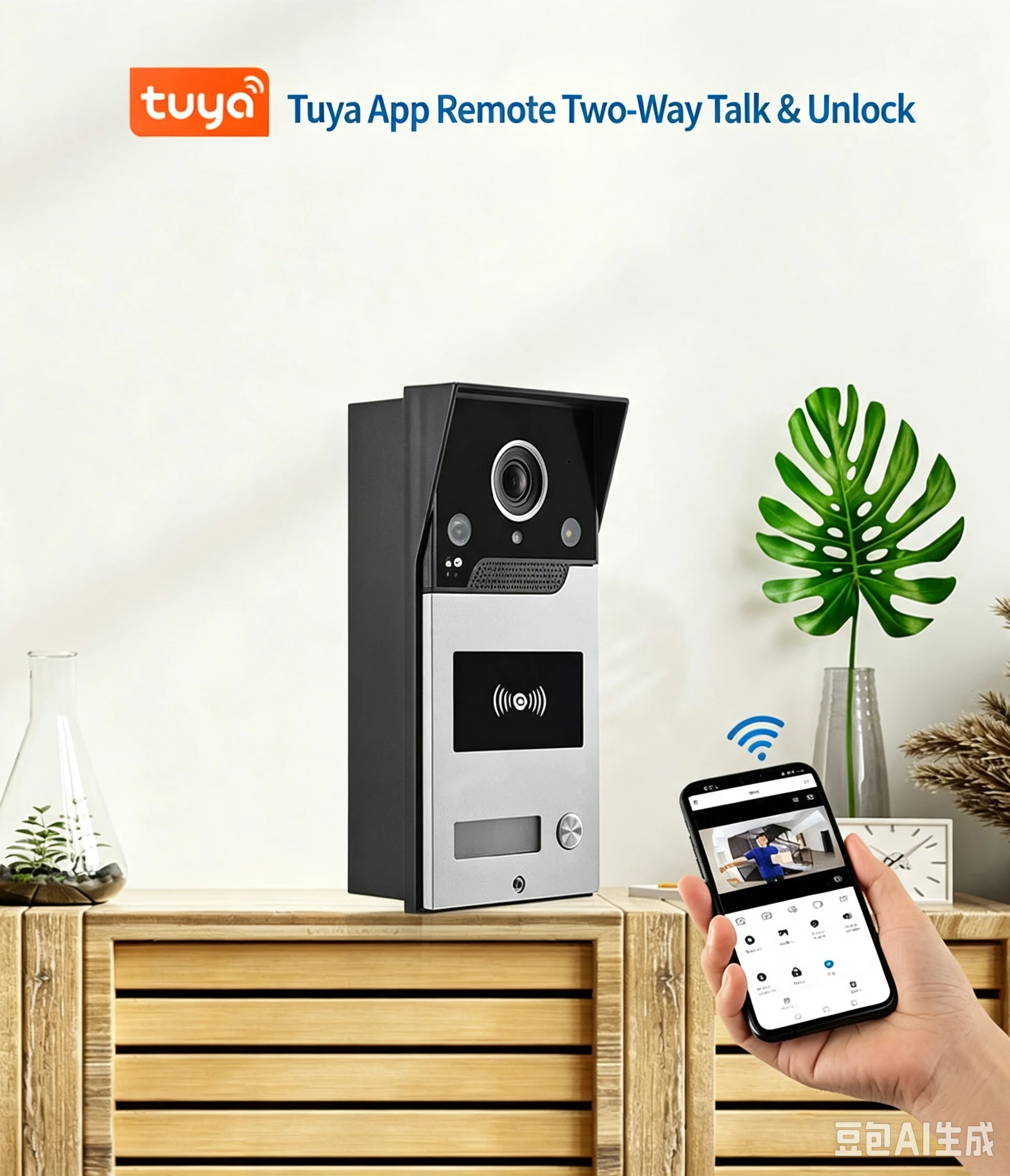 Wifi Doorbell Camera - 2MP 1080P 투야 앱 RFID/NFC 유선