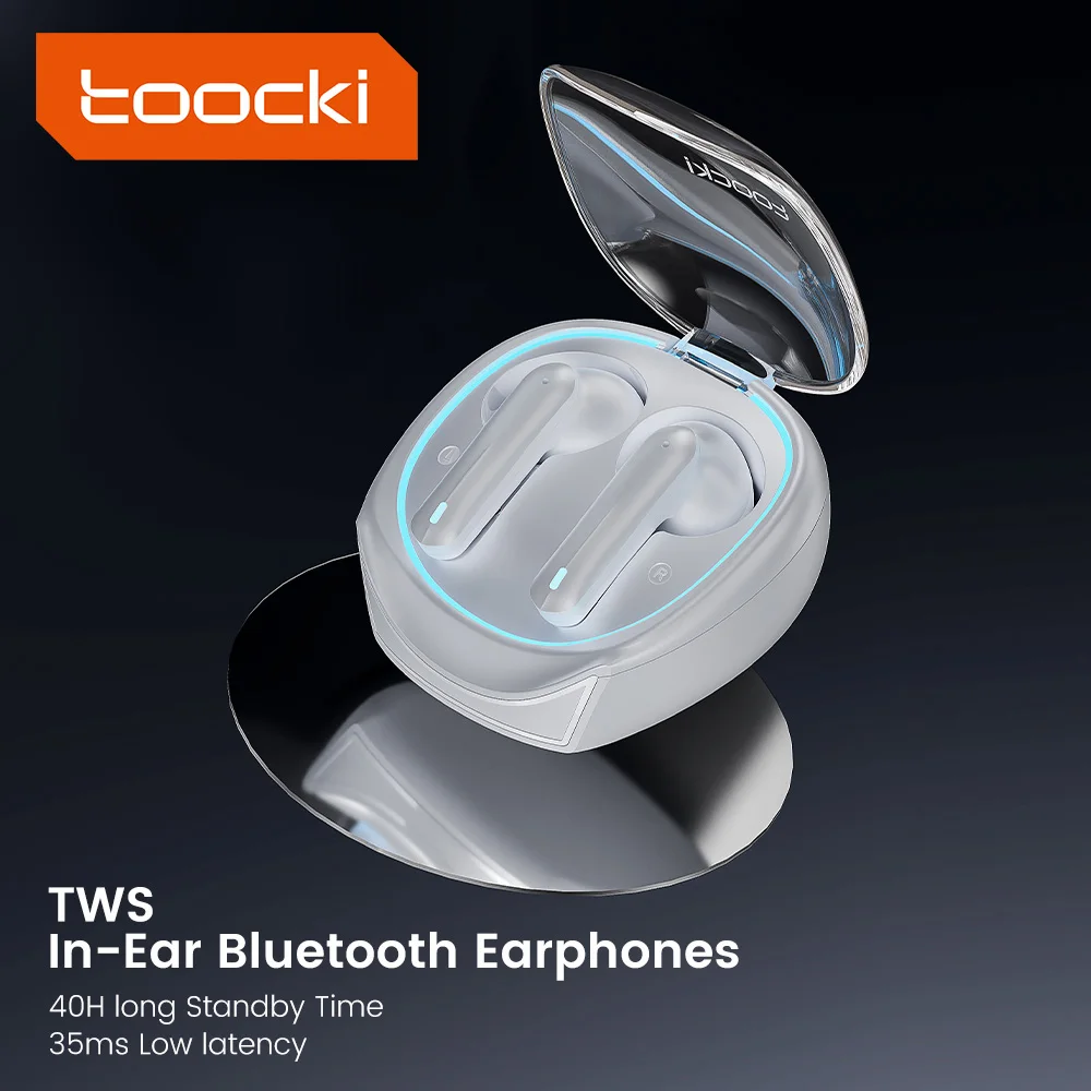 Toocki Gaming Wireless Earphones Bluetooth 5.3 Sport Headset TWS In-Ear Low Latency Waterproof Earbud With Microphone For iPhone