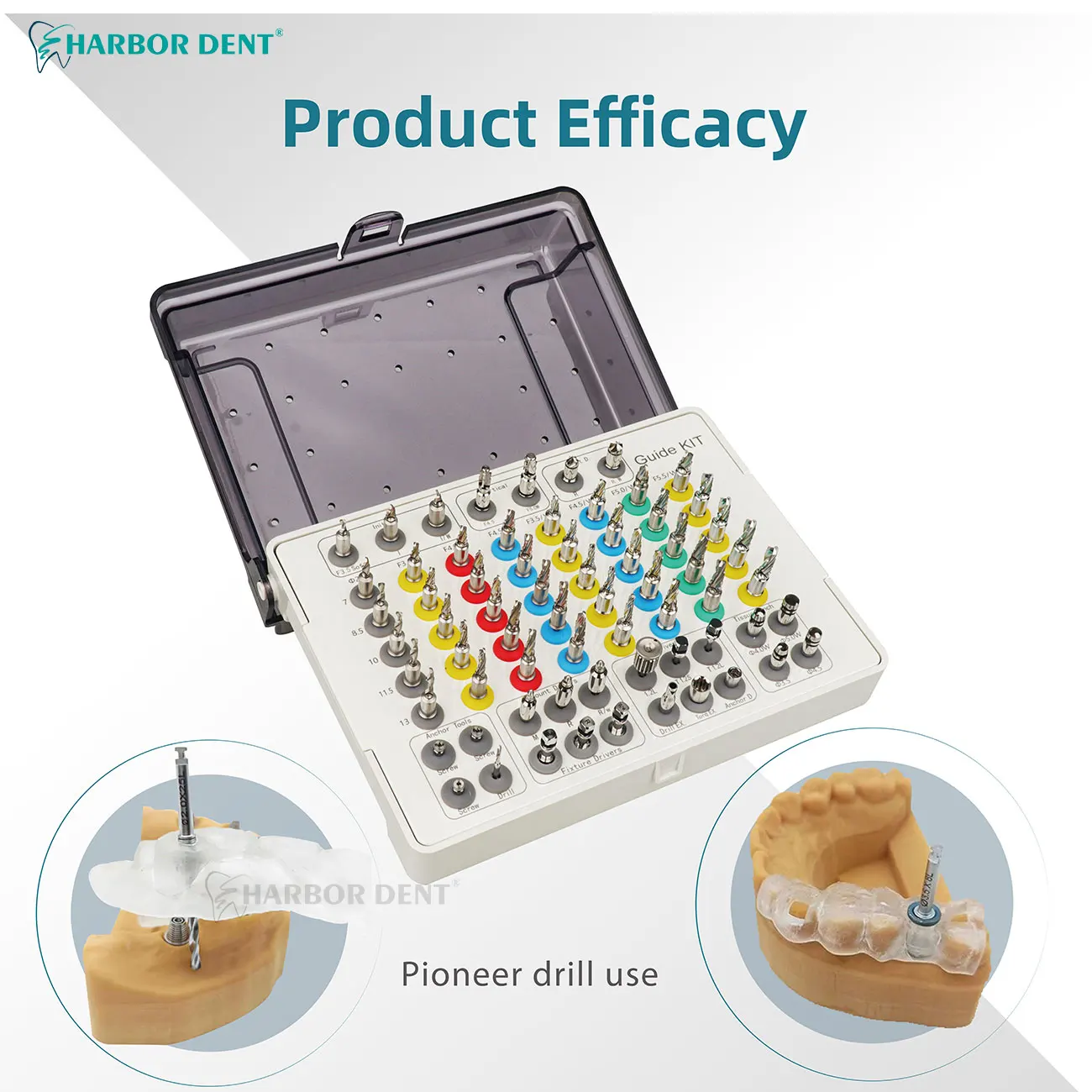 1Set Dental Guided Implant Surgery Kit Tissue Punch Pilot Reaming Anchor Drills Guider Dentisy Surgical Equipment